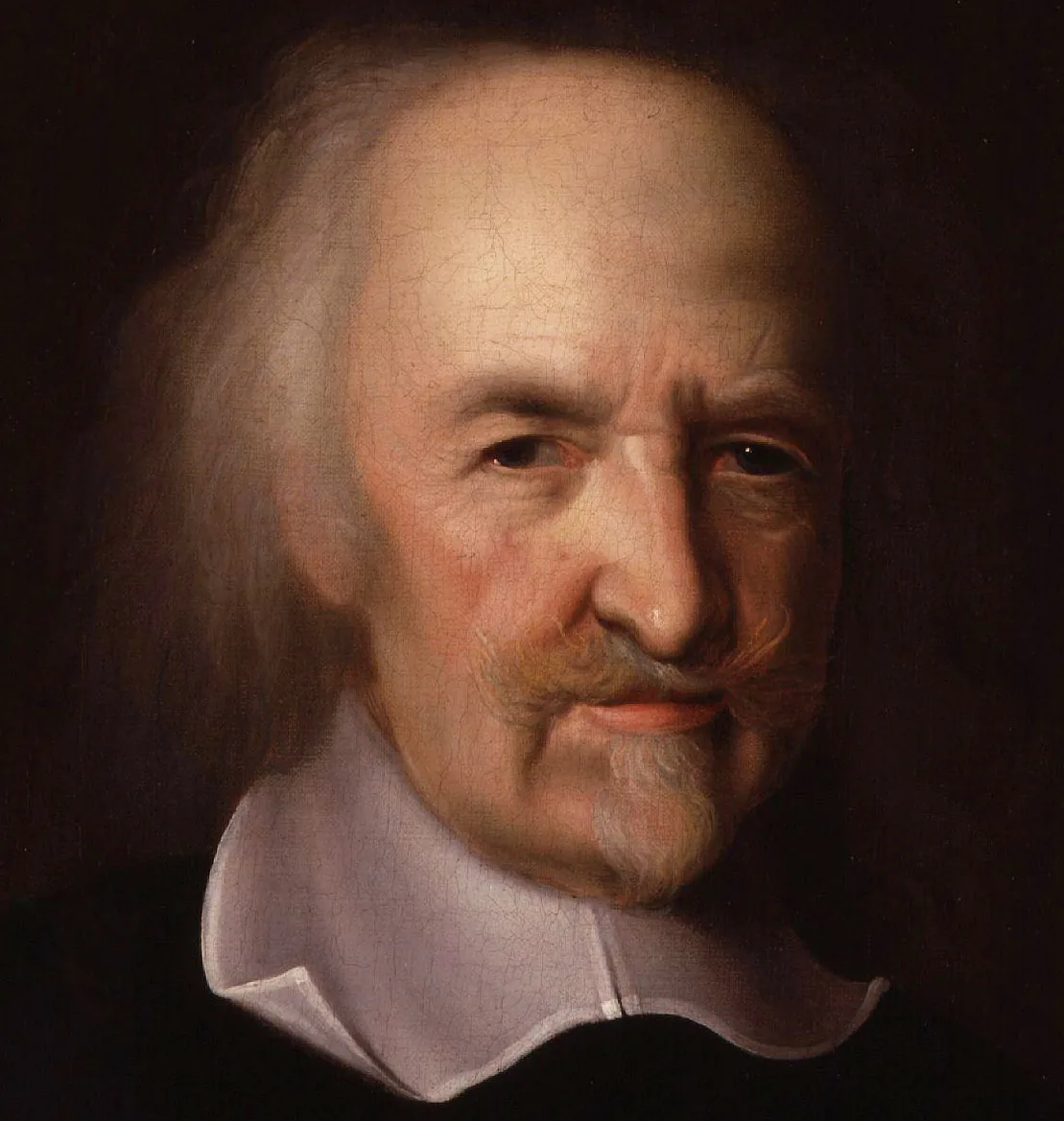 Portrait de Thomas Hobbes, philosophe anglais du XVIIe siècle, d'après John Michael Wright